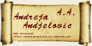 Andreja Anđelović vizit kartica